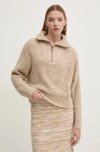 Billabong sweter Lost Heaven damski kolor beżowy ciepły z półgolfem EBJSW00120 - Swetry damskie - miniaturka - grafika 1