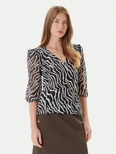 Morgan Bluzka 252-TRUDDY Czarny Regular Fit - Bluzki damskie - miniaturka - grafika 1