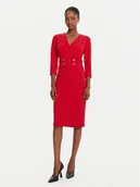 Sukienki - Rinascimento Sukienka koktajlowa CFC0126151003 Czerwony Slim Fit - miniaturka - grafika 1