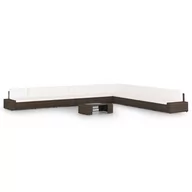 Meble ogrodowe - shumee shumee 11 cz ogrodowy zestaw wypoczynkowy poduszki rattan PE brąz - miniaturka - grafika 1