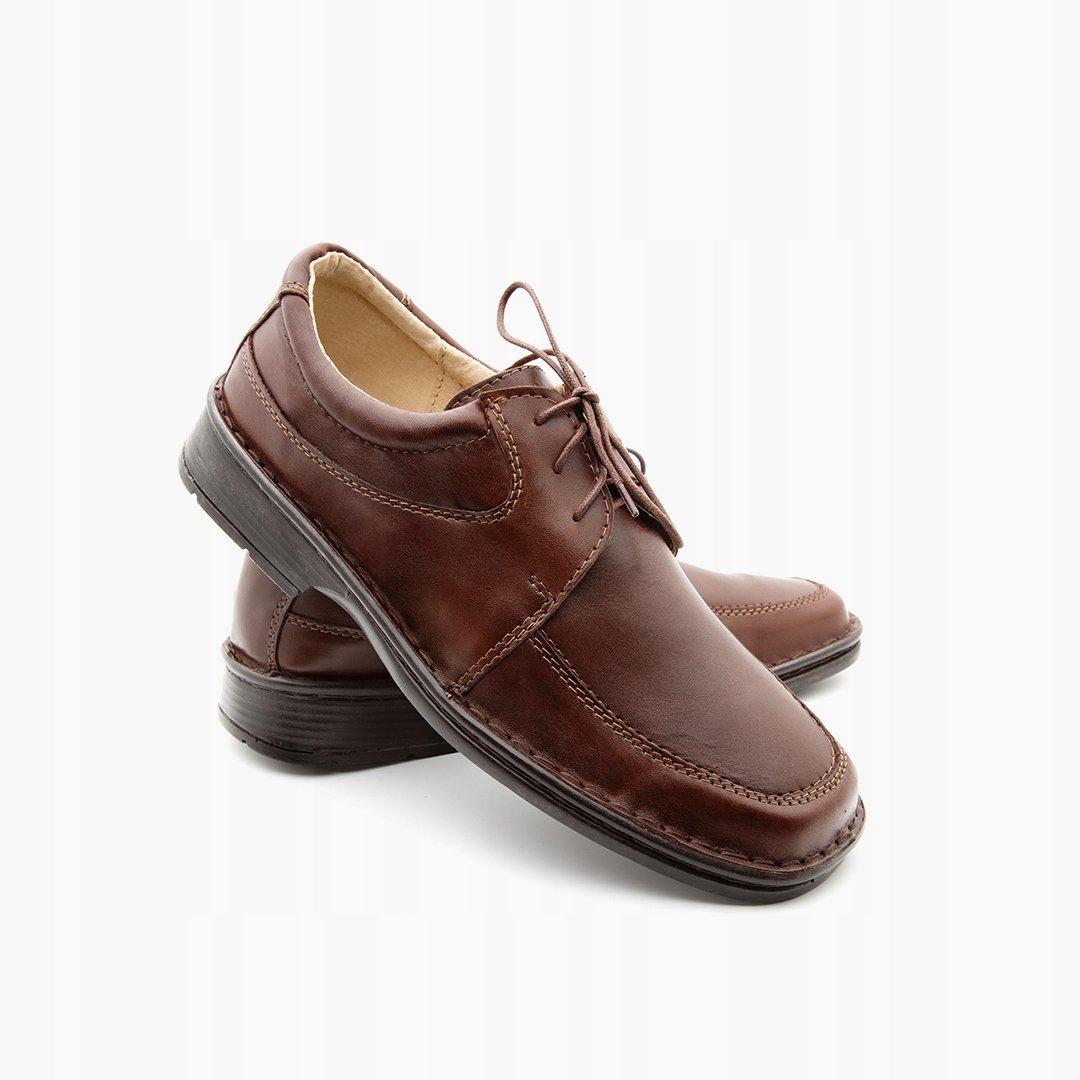 Polskie półbuty męskie skórzane 011 skóra MAXIMUS BR 45