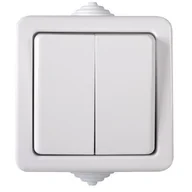 Wyłączniki światła i elektryczne - Kanlux TEKNO Łącznik świecznikowy 250V biały IP54 33495 33495 - miniaturka - grafika 1