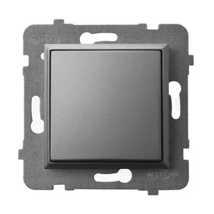 Ospel Łącznik zwierny ŁP-21U/m/70 Aria szary mat ŁP-21U/m/70 - Wyłączniki światła i elektryczne - miniaturka - grafika 1