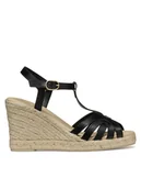 Espadryle damskie - Geox Espadryle D Gelsa D55TPA 00043 C9999 Czarny - miniaturka - grafika 1