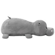 Maskotki i pluszaki - VidaXL Pluszowy hipopotam przytulanka, szary - miniaturka - grafika 1