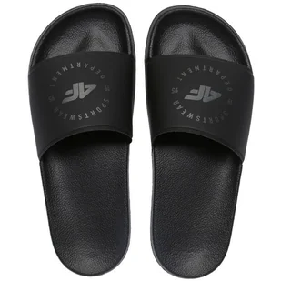 Klapki 4F W H4L22-KLD002 20S czarne - Klapki i japonki damskie - miniaturka - grafika 1