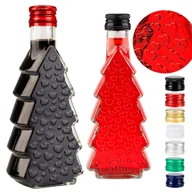 Domowy wyrób alkoholu - 5x BUTELKA ŚWIĄTECZNA CHOINKA TŁOCZONA W SERCA NA NALEWKI WINO 250ML - miniaturka - grafika 1