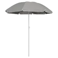 Parasole ogrodowe - Van Bergen Sports Eurotrail Parasol plażowy UPF 50+, szary - miniaturka - grafika 1