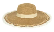 Czapki damskie - Kapelusz Damski Letni Plażowy Słomkowy Duże Rondo Z Frędzlami Stylowy - miniaturka - grafika 1