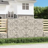 Pozostałe narzędzia ogrodowe - vidaXL Kosze gabionowe, 11 szt, 300x30x180/200cm, galwanizowane żelazo - miniaturka - grafika 1