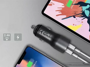 Remax Retour Series RCC221 ładowarka samochodowa 2x USB QC3.0 Quick Charge 3.0 2.4A 30W czarny - Ładowarki samochodowe - miniaturka - grafika 7