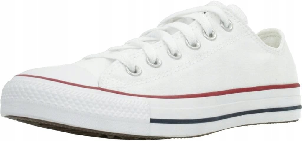 Converse Trampki Męskie Białe z Czerwonym Paskiem i Sznurowaniem 46 Tla