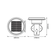 Lampy ogrodowe - OSRAM kinkiet ENDURA STYLE SOLAR DOUBLE CIRCLE stal szlachetna DOUBLE, możliwość ściemniania, aluminiowy / szary / cynkowy, stal szlachetna, nowoczesny - miniaturka - grafika 1