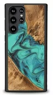 Etui i futerały do telefonów - Bewood Drewniane etui Galaxy S22 Ultra, Turquoise - miniaturka - grafika 1