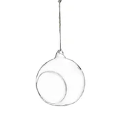 Figurki dekoracyjne - Ozdoba wisząca bombka szklana 13 x 11,5 x 10 cm - miniaturka - grafika 1