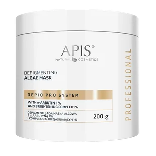 Apis Professional Depiq Pro System, depigmentująca maska algowa z α-arbutyną 1% i kompleksem rozjaśniającym 1%, 200 g - Maseczki do twarzy - miniaturka - grafika 1