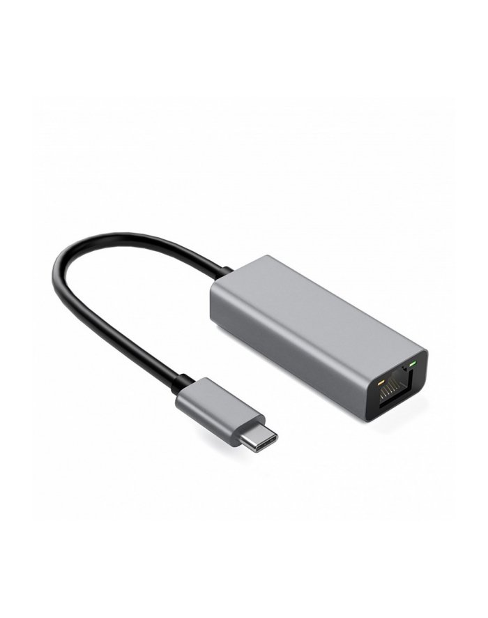 ibox Adapter aluminiowy RJ45 do USB Typ C 10/100/100