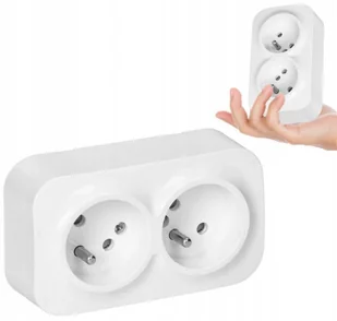 Gniazdo Elektryczne ścienne Orno biały 10szt - Gniazdka elektryczne - miniaturka - grafika 1