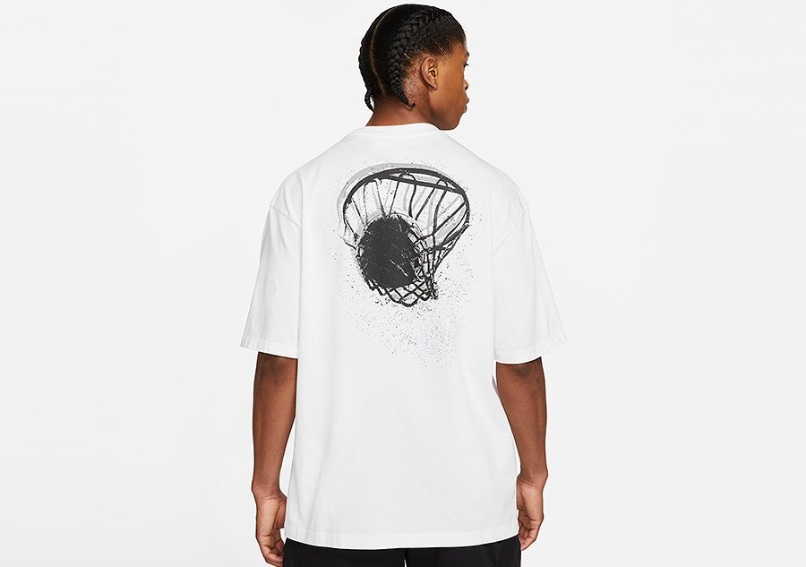 Nike Air Jordan Flight Essentials Washed Graphic Crew Tee White