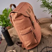 Plecaki - Plecak męski jasny brązowy PAOLO PERUZZI GA414 - miniaturka - grafika 1