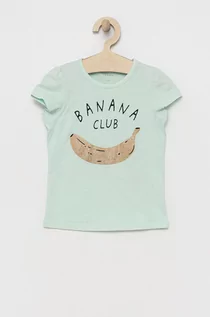 Koszulki dla dziewczynek - Name it t-shirt bawełniany dziecięcy kolor zielony - - grafika 1