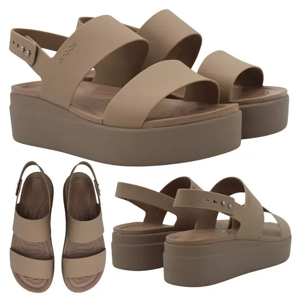 Sandały Damskie Crocs Brooklyn Low Wedge Na Koturnie 206453 2el R. 36-37
