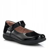 Półbuty damskie - GEOX NAIMARA PÓŁBUTY SKÓRZANE CZARNE LAKIEROWANE SKÓRZANE 35 JTF - Geox - miniaturka - grafika 1