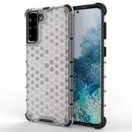 Etui i futerały do telefonów - Honeycomb etui pancerny pokrowiec z żelową ramką Samsung Galaxy S21+ 5G (S21 Plus 5G) przezroczysty - miniaturka - grafika 1