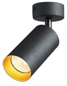Lampy ścienne - LVT OPRAWA HALOGENOWA ERIS GOLD X1 ŚCIENNO-SUFITOWA CZARNA LAMPA-3289 - miniaturka - grafika 1