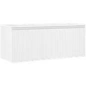 Szafki łazienkowe - Mexen Rivel szafka łazienkowa podumywalkowa 120 cm z blatem, 1 szuflada, ryflowana , biała mat - 91A20-12047-1-BFC01 - miniaturka - grafika 1