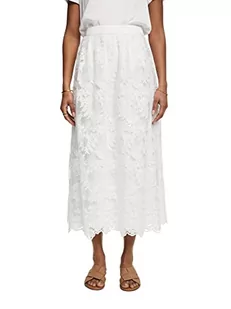 ESPRIT Collection Spódnica midi z haftowanymi kwiatami, Off White, S - Spódnice - miniaturka - grafika 1