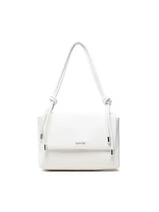 Calvin Klein Torebka Roped Shoulder Bag K60K609004 Biały - Torebki damskie - miniaturka - grafika 1