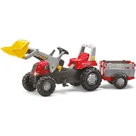 Jeździki dla dzieci - Rolly Toys Traktor JUNIOR z łyżką i przyczepą 811397 - miniaturka - grafika 1