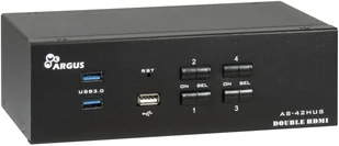 Inter-Tech AS-42HUS przełącznik KVM Czarny 88887412 - Przełączniki KVM - miniaturka - grafika 1
