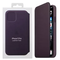 Etui i futerały do telefonów - Apple iPhone 11 Pro etui skórzane Leather Folio MX072ZM/A - oberżyna (Aubergine) - miniaturka - grafika 1