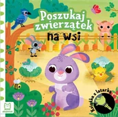 Kolorowanki, wyklejanki - Poszukaj zwierzątek na wsi. Książka z latarką - Grażyna Wasilewicz - miniaturka - grafika 1
