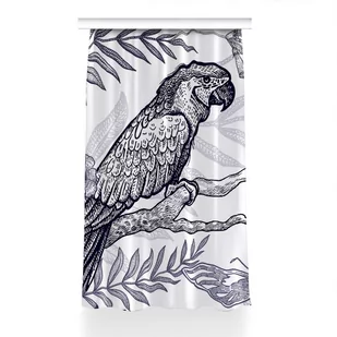 Gotowa zasłona do pokoju 150x240 Szkicowana papuga, Fabricsy - Zasłony - miniaturka - grafika 1