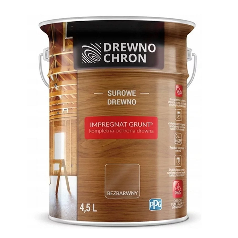 Drewnochron Impregnat do drewna GRUNT 4,5 l