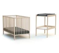 Łóżeczka i kojce - WEBABY - Łóżko i przewijak do pokoju dziecięcego z surowego drewna bukowego - miniaturka - grafika 1