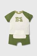 Komplety dla niemowląt - Emporio Armani komplet bawełniany niemowlęcy kolor zielony - miniaturka - grafika 1