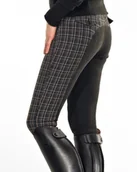 Spodnie damskie - PFIFF Damskie spodnie do jazdy konnej Anna bryczesy w kratkę - miniaturka - grafika 1
