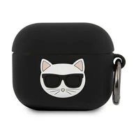 Akcesoria do słuchawek - Apple Karl Lagerfeld Etui Karl Lagerfeld KLACA3SILCHBK AirPods 3 cover czarny/black Silicone Choupette KLD578BLK - miniaturka - grafika 1
