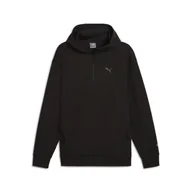 Bluzy sportowe męskie - Bluza męska z kapturem i zamkiem 1/2 RAD/CAL PUMA Black - miniaturka - grafika 1