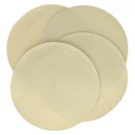 Obrusy i serwetki - Mata podkładka na stół beżowa okrągła 4 sztuki 38 cm Altom Design - miniaturka - grafika 1