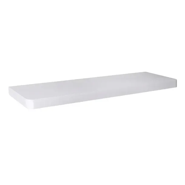 Półka ścienna samowisząca 80cm zaokrąglona - Taso - Biały