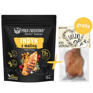 PAKA ZWIERZAKA sucha karma Seven’th Heaven Turkey & Raspberry  (Indyk i malina) 1,5 kg - Sucha karma dla psów - miniaturka - grafika 1