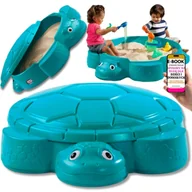 Place zabaw - PIASKOWNICA DLA DZIECKA ŻÓŁW 2w1 ZAMYKANA DZIECIĘCA PLASTIKOWA BEZPIECZNA + EBOOK-3 - miniaturka - grafika 1