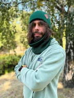 Apaszki i szaliki męskie - Męski bawełniany komin Zielony - miniaturka - grafika 1