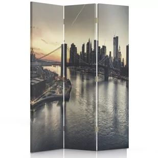 Parawan dwustronny FEEBY, Nowy Jork Miasto Brooklyn Bridge 110x170 - Parawany - miniaturka - grafika 1
