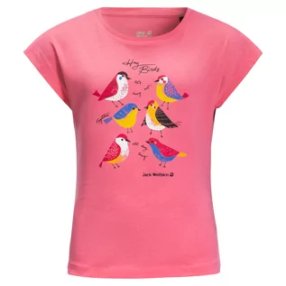 Koszulki dla dziewczynek - Jack Wolfskin Dziewczęca koszulka TWEETING BIRDS T G pink lemonade - grafika 1